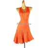 Stage Wear Professional Latin Dance Competition Clothing Art Examination Tassel Style Performance Dress Practice V-neck