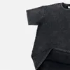 T-shirt da uomo Batik Cotton Distressed T-shirt a maniche corte da uomo Unisex 275gsm Strappato Tee 2024 Summer Streetwear