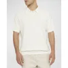 男性ポロス春と夏のブリオーニブルー半袖快適なTシャツ