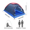 Tente de camping en plein air 2 personnes tente double couche résistante à l'eau avec sac portable ultraléger sac à dos randonnée tente de voyage 240223