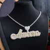 14K Gold Hip Hop Letter Pendant Silver Plated 18k Gold Mens and Womens Large Sweater Chain Full Diamond Mosang Large Pendant