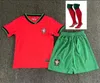 Portugal 2020 camisetas de futebol RONALDO JOAO FELIX NEVES BERNARDO CANCELO RUBEN NEVES 2021 time nacional camisa de futebol 20 21 Mas Mulheres Kit infantil uniforme