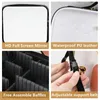 LED Lighted Cosmetic Case with Mirror Waterproof PU Leather Portable Travel Makeup Storage Bags 240229