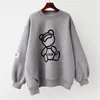 Trui Witte Beer Lange Mouw Trui Herfst en Winter Dameskleding Koreaanse Mode Oversize Kawaii Kleding Sweatshirt Vrouw 240223