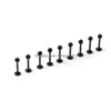 Labret Lip Piercing Jewelry Trendy Ring 16G Black Stainless Steel Ball Stud Chin Bars Body Drop Delivery Dhgby