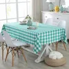 Table Cloth Checkered Pattern Tablecloth Cotton Linen Dining Use Dust-Proof Cover Party Wedding Decor