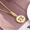 Fashion Luxury Pendant Necklaces Jewelry Personality Gold-plated Triumphal Arch Design Fashionable Disc Minimalist Temperament Necklace Mixed Batch Female