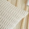Almohada de pana cubierta gruesa 45x45 cm de alta calidad decorativa suave para sala de estar sofá decoración caso blanco beige
