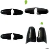 Andra interiörstillbehör Nytt för X1 F48 X2 F39 Z4 Supra Horns Bright Black Mirror Housing Rearview er Car Modification Accessories D DHSLH