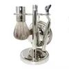 Badger Hair Beard Cleaning Shaving Brush Foaming Soap Bowl Set 4-Piece Razor Tool Kit for Men 240228