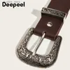 Belts Deepeel 3.3*cm Women Faux Leather Belts Goth Punk Style Pin Buckle Decorative Jeans Waistband Corset Luxury Belt L240308