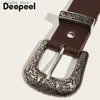 Cinture Deepeel 3,3 * cm Cinture da donna in ecopelle Goth Punk Style Pin Buckle Decorativo Jeans Cintura Corsetto Cintura di lusso L240308