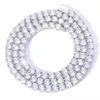 Designer halsband Moissanite Iced Out Chains Gold Sier VVS Jewelry Diamond Cluster Tennis Chain Halsband för Mens Womens halsbandslängder 3 4 5mm kubansk länkkedja