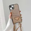 Cell Phone Cases Cases Shoulder Lanyard Chain Wallet Case For IPhone 13promax 13pro 11 12 12pro 14plus 14 Pro Max Leather Crossbody Strap Cover CYG2392519-6 240304