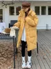 Dames Trenchcoats Syiwidii Oversized Parka's Voor Dames Herfst Winter 2024 Mode Rits Down Met Kap Casual Zakken Effen Lange Jassen