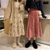 Skirts Midi Women Long High Waist All-Match A-Line Elegant Office Lady Leisure Autumn Winter Simple Basic Fashion Ins Faldas