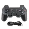 Joysticks Bluetooth sans fil Dualshock 3 de qualité supérieure pour contrôleur de vibrations PS3, manette de jeu pour contrôleurs de jeu PS Ps3 ont un logo avec boîte de vente au détail