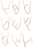 Новейшие INS Fashions Girls Ожерелье Ювелирные изделия 26 Английские буквы от A до Z Серебро розового золота Смешанный стиль Дизайнерские женские аксессуары для волос4480511