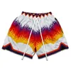 High street retro novo cordão basquete shorts masculino verão ao ar livre correndo fiess mas joelho esportes calças trimestre