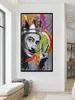 Graffiti-Kunst, Salvador Dali, Poster, Druck, Leinwand, Kunstdruck, Wandbilder für Wohnzimmer, abstraktes Porträt, Art9123856