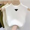 NEW Summer short designer clothe woman vest womens knit shirt sexy top base shirt light thin Letter embroidery for womans vest top waistcoat jumper woman luxury