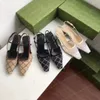 Sandały designerskie Slingback wysokie obcasy koronkowe w górę płytkie krojone s sandałowe średnie obcasy czarna siatka z kryształami błyszczącym drukiem guma skórzana kostka