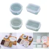 Dinnerware Mini Refrigerator Crisper Small Lunch Box Plastic Airtight Jar Storage Round Kitchen Insulated Organizer Snack