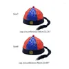 Berets Vintage Chinese Qingdynasty Hat voor themafeestje Volwassen kinderen