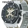 Top APS Factory Audemapigue Watch Swiss Mouvement Airbnb Royal Oak Offshore Watch 43 mm en acier inoxydable Index Green Dial01NK