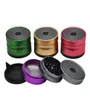 TOPPUFF Più Nuovo 4 Strati 63MM Air Craft Alluminio Metallo Tabacco Grinder Spice Crusher Herb Grinder Maniglia Muller 4 Colori Può customi9542501