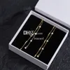 Luxury Long Chain Earrings Dingle Studs With Box Retro Gold Plated Earrings Charming Earring for Party Club