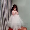 Vestido de tirantes de flores estéreo para niños, vestido de baile para niñas, apliques de pétalos, vestidos de tul de encaje, trajes de actuación de princesa para niños Z7023