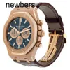 Hommes Audimput APS Factory Watch Swiss Mouvement Royal Oak 26331or OO D315CR.01 18K Rose Gold Blue Dial 41mm AutomaticTegt