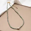 retro Natural Burmese jade necklace Freshwater pearl pendant choker beaded necklace for women jewelry