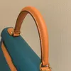 high quality luxurys handbags designer crossbody bag 32cm tote bags epsom Genuine Leathe Fashion shoulder bag Hand waxed thread sewing two tone pink lady bag with box