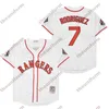 Rozmiar mężczyzn S-4xl zszyty TEXAS 34 Nolan Ryan 7 Ivan Rodriguez Baseball Jersey