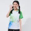 T-shirt enfants femmes imprimer chemise de tennis de table séchage rapide été loisirs vêtements de ping-pong enfants femmes tennis badminton uniforme t-shirts