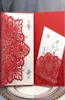 Unique Laser Cut Wedding Invitation Card with RSVP Card Pocket Red Hollow Bridal Shower Invitation Evening Dinner Invites with En9037020