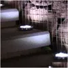 Lampes souterraines Brelong 4/8/10/12/16Led solaire étanche lumière de pelouse blanc chaud/blanc pour jardin rue Pas décoration extérieure Drop D Dhsc4