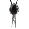 Cravatte Western Cowboy Bolo Tie Pietra agata naturale Colletto in pelle Corda Ladies Show Accessori per costumi Banchetto di compleanno Drop Deliv Dhtfn