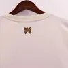 メンズデザイナーTシャツ24SS新しいMeichao Pa Smokeレターパーム半袖メンズアンドレディース同じスタイルハイストリートカジュアルTシャツ