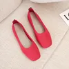 women's Knitted casual shoes Fashion Flat Shoes pure color Comfortable outdoor casual shoes