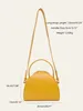CEZIRA Novelty PU Leather Women Fashion Squeeze Lock Drawstring Clre Tophandle Bags Long Strap Cross Body Shoulder Handbags 240301