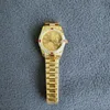 Kvinnors klockor Sapphire Crystal Automatic Mechanical 69178 Högkvalitativ rödguld Diamond Bezel Girl Watch Gift 26mm241U
