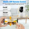 Baby Monitor Camera Camaroca 1080P Tuya Wireless WiFi Video intelligente Monitoraggio della sicurezza degli animali domestici Rete di visione notturna Q240308