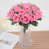 Fiori decorativi 18 teste di fiori veri e felici di alta qualità per San Valentino, rose secche per la casa
