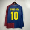 Retro BarcelonaS Maillots de football à manches longues Barca 96 97 08 09 10 11 XAVI RONALDINHO RONALDO finales maillot de pied classique 12 13 14 15 16 17 Maillot de football vintage