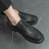 Sapatos casuais homens couro rendas até oxfords designer tênis moda tênis confortável condução