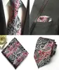 Neues Herren-Krawatten-Set, Paisley-Krawatte, Seidenkrawatte, Hochzeitsaccessoires, britischer Stil, Anzug, Business-Krawatte, Einstecktuch-Set, quadratischer Schal 5547982