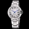 Relógios mecânicos automáticos femininos de luxo movimento importado diamante completo aço inoxidável safira resistente 33mm designer relógio m313p